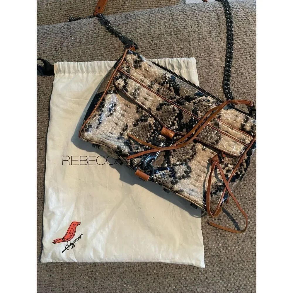 Rebecca Minkoff Snake Skin Crossbody bag with Dust Bag EUC - Picture 11 of 16